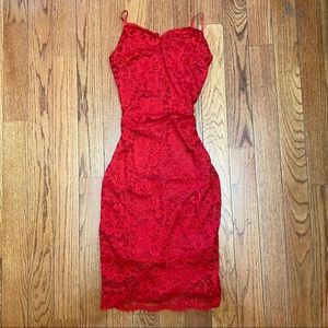Sexy Red Lace Dress